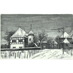 108 Hoflößnitz im Schnee 8x13cm