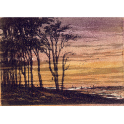 570 Abend am Weststrand 8x11cm